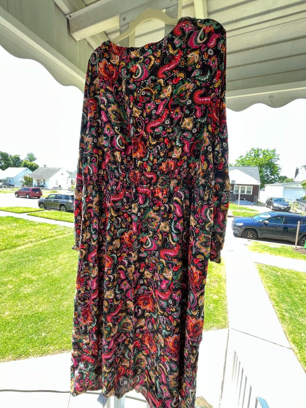 Croft & Barrow Women's Plus Black Floral Paisley Dress 4x - Picture 4 of 7